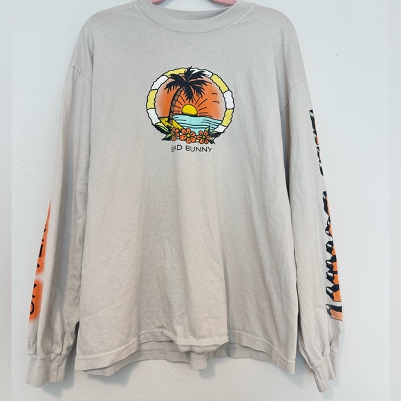 Bad Bunny Other - Official Bad bunny 2022 tour long sleeve t shirt size large un verano sin ti